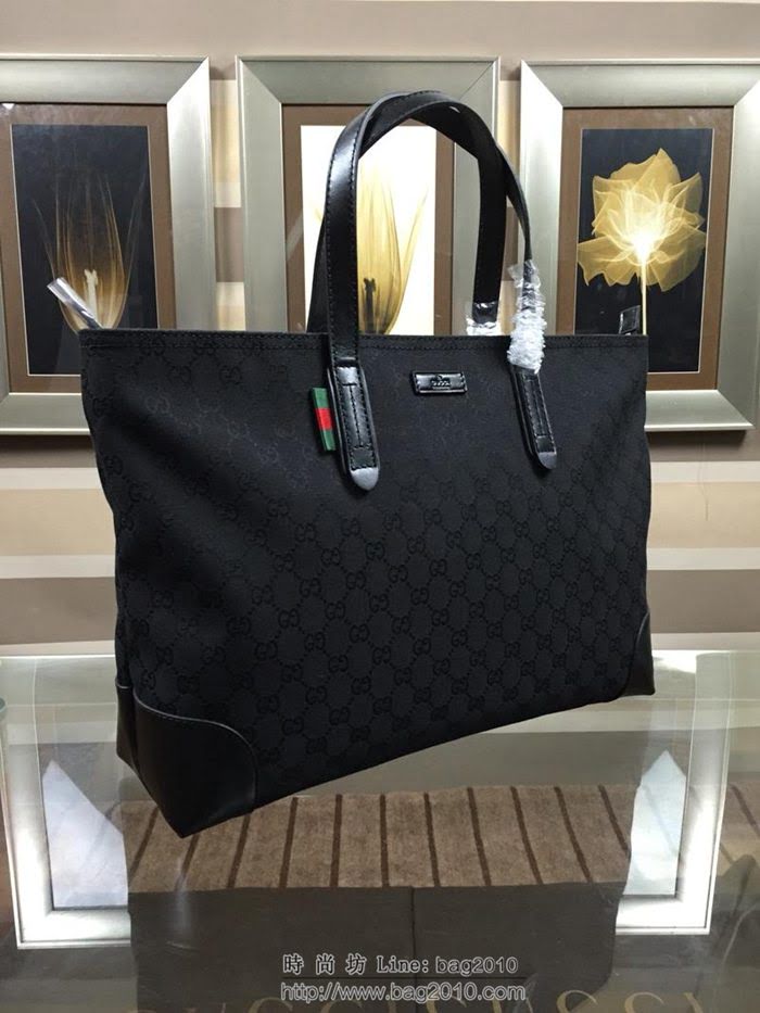GUCCI 古馳男包 新款 308928 黑色 GUCCI中性 經典圖案 時尚手提包